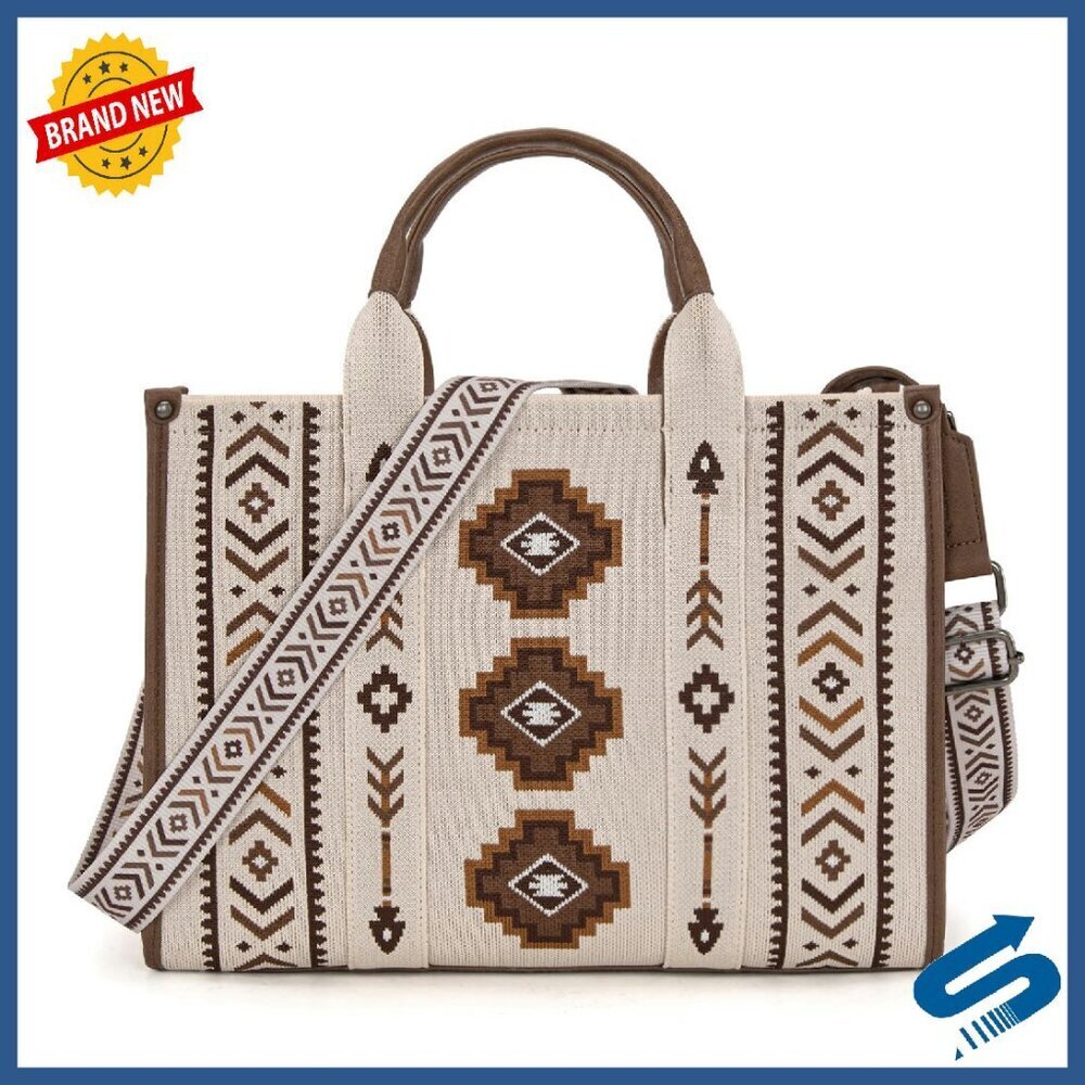 Large Tote Bag with Zipper Compartment Adjustable Strap Women's Handbag